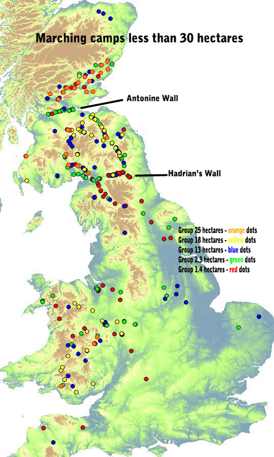 Small Roman marching camps