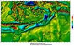 EGM2008 Free-air gravity anomaly 3D image