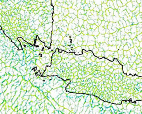 Sumatra mid-level gravity lineaments