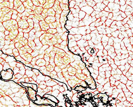 Sumatra shallow-level gravity lineaments
