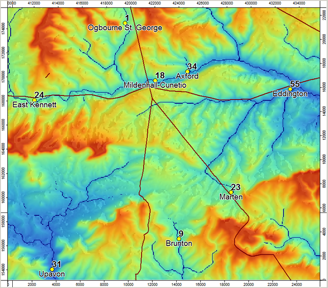 High ranking Boudica battles sites around Mildenhall-Cunetio