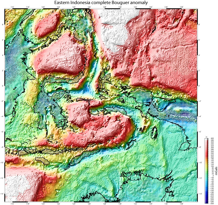 Eastern Indonesia Bouguer anomaly