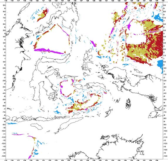 Bouguer gravity classification of Caroline oceanic plate
