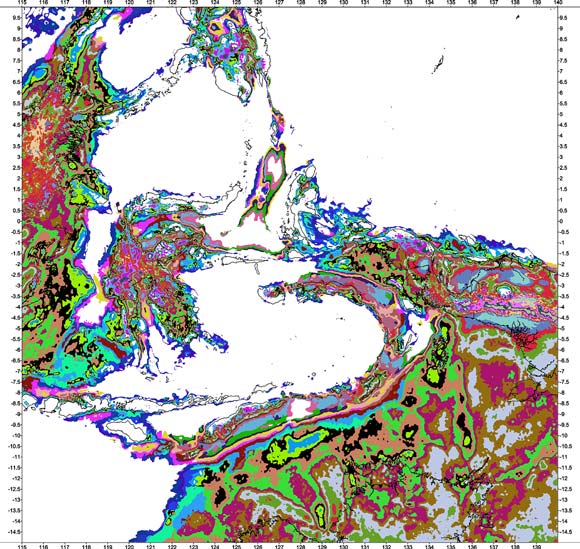Bouguer gravity anomaly classification of combined continental affinity units